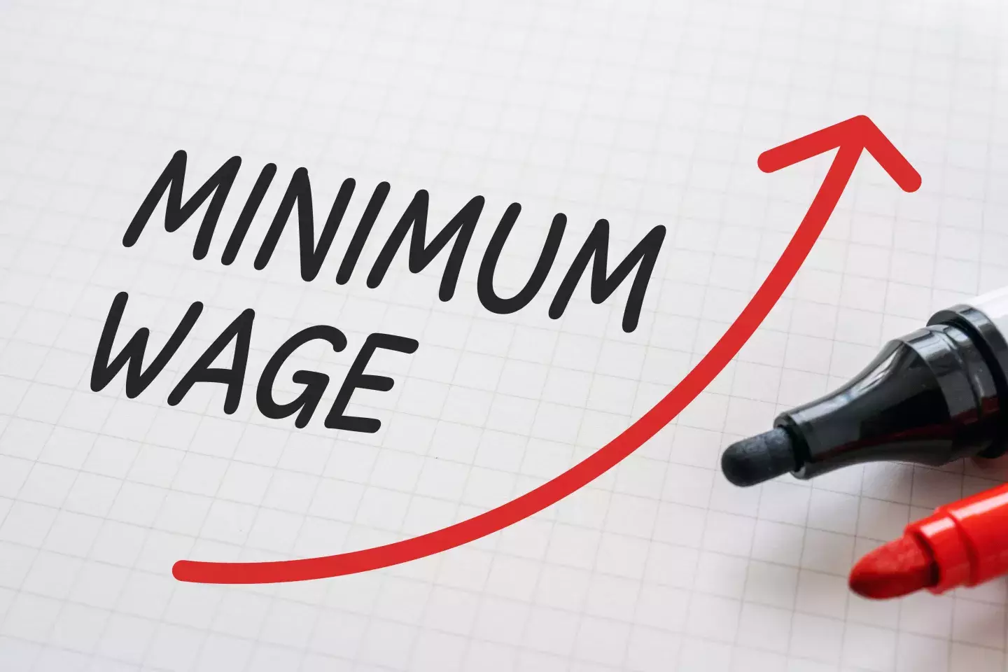 Graphic of the minimum wage rising 